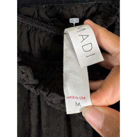 Anthropologie Amadi Romper Women Medium Black Velacruz Off-The-Shoulder Vacation - Picture 4 of 9